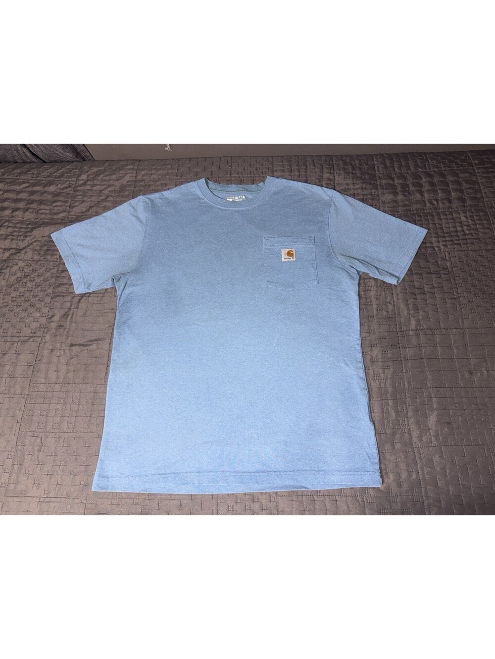 Carhartt Mens Medium Loose Fit Pocket Tee Blue Hunting Dog Graphic Shirt
